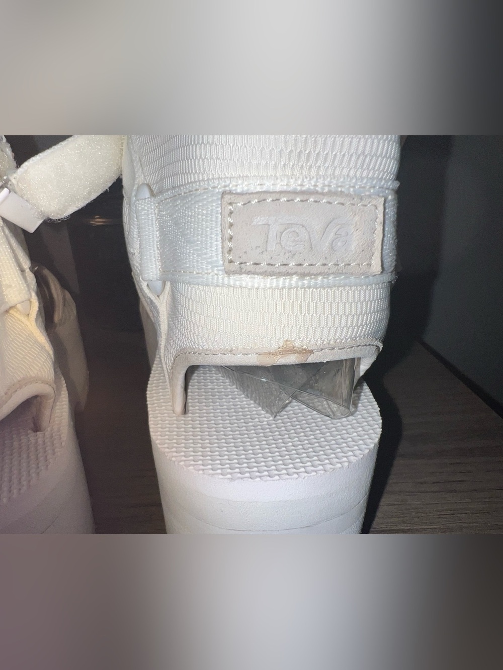Teva White Chunky Platform Sandals with Adjustable Straps - Picture 12 of 16